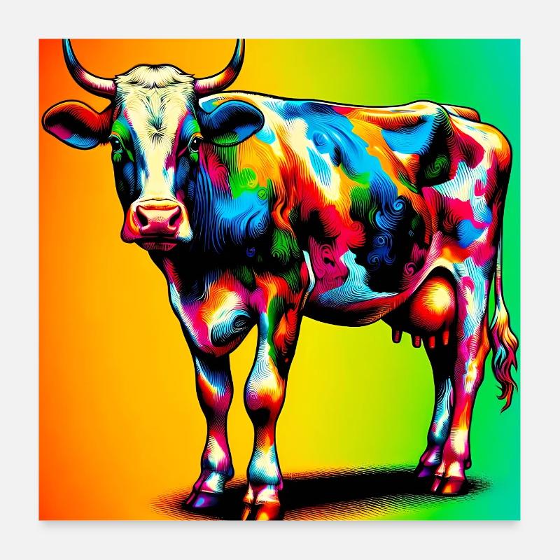 vache Poster 60 x 60 cm