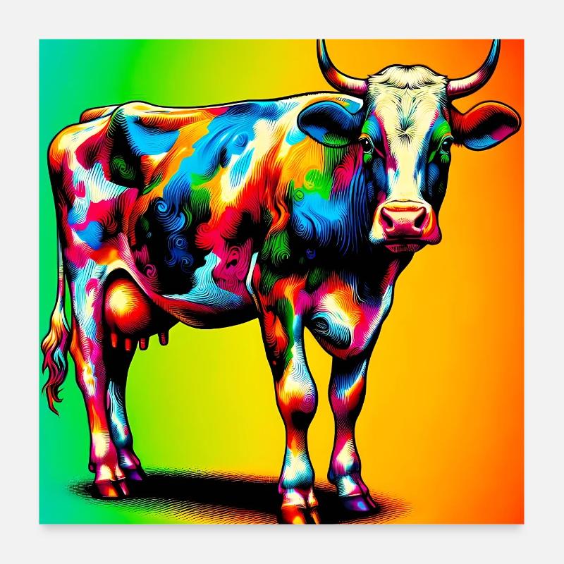 vache Poster 60 x 60 cm