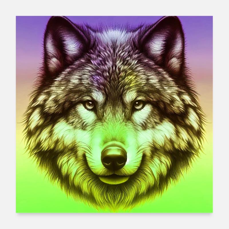 Wolf Poster 60x60 cm