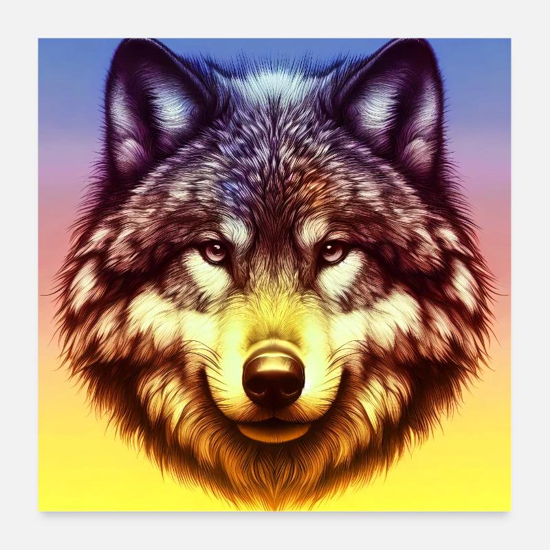Wolf Poster 60x60 cm