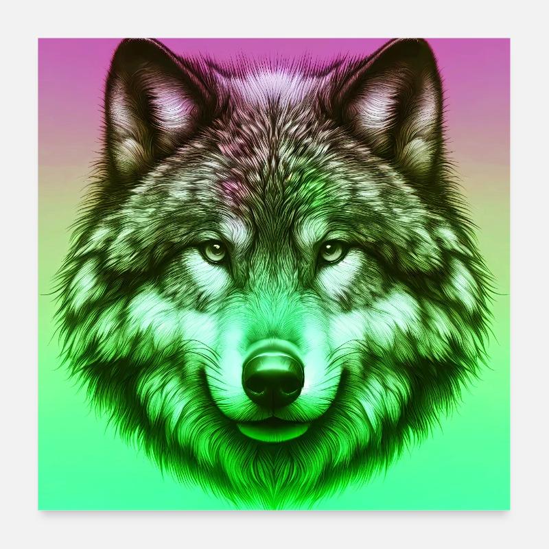 Loup Poster 60 x 60 cm