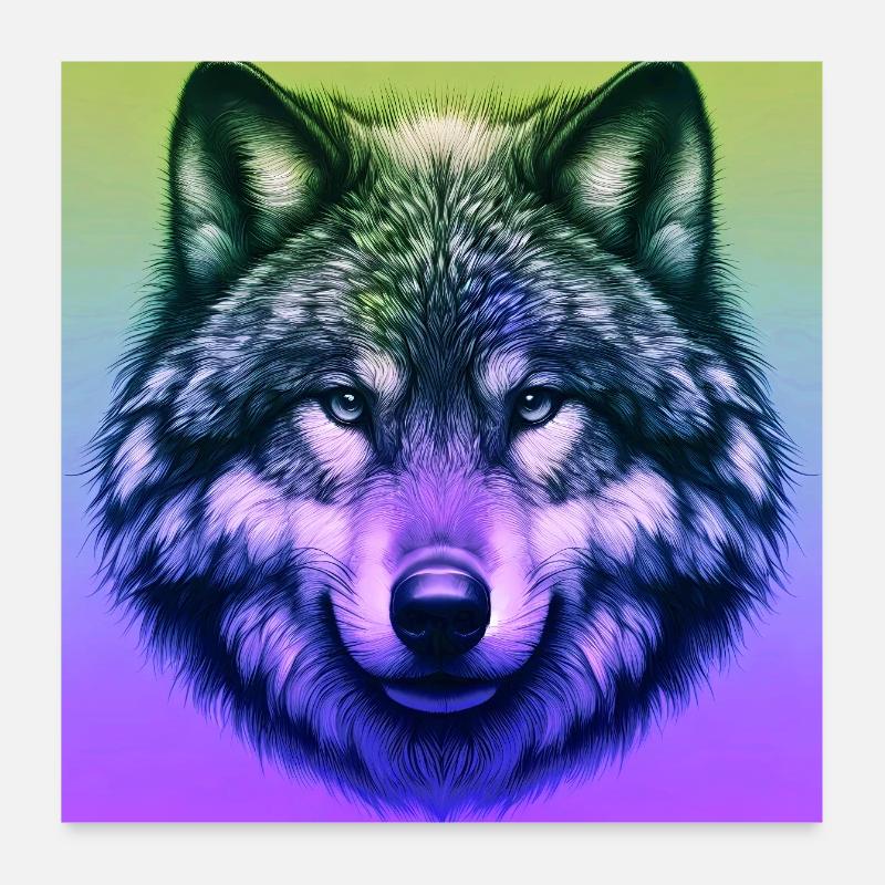 Loup Poster 60 x 60 cm
