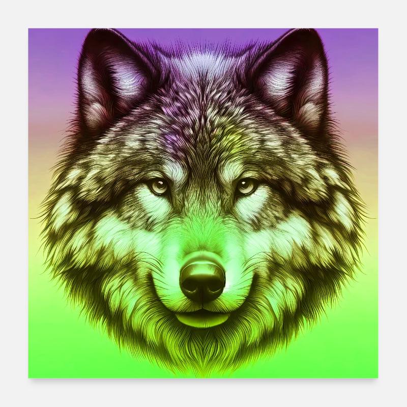 Wolf Poster 60x60 cm