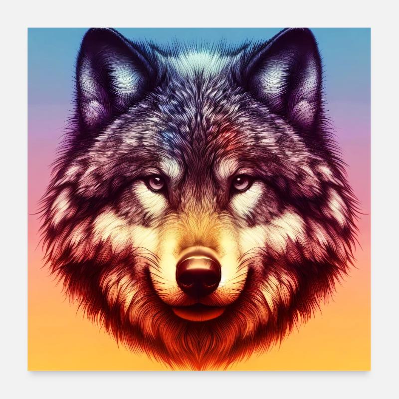 Wolf Poster 24" x 24" (60x60 cm)
