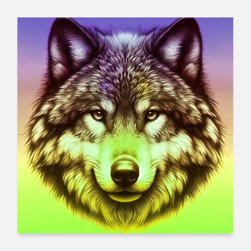 Loup Poster 60 x 60 cm
