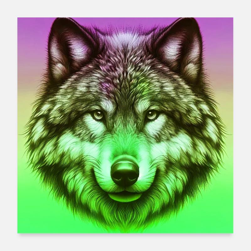 Wolf Poster 24" x 24" (60x60 cm)