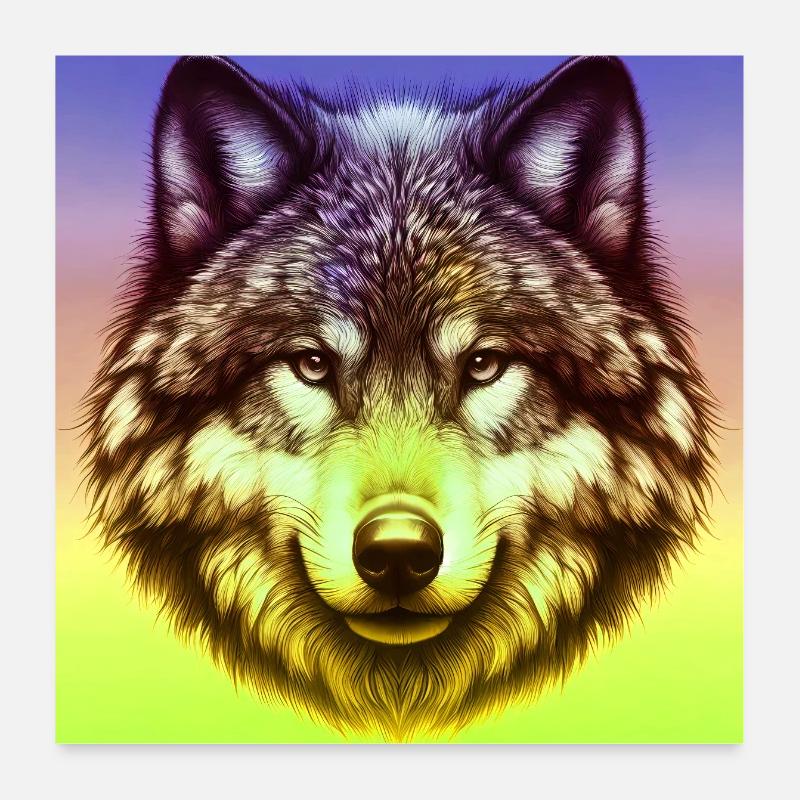 Loup Poster 60 x 60 cm
