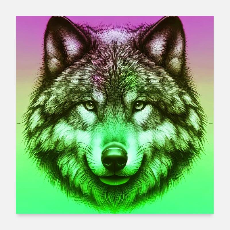 Wolf Poster 60x60 cm