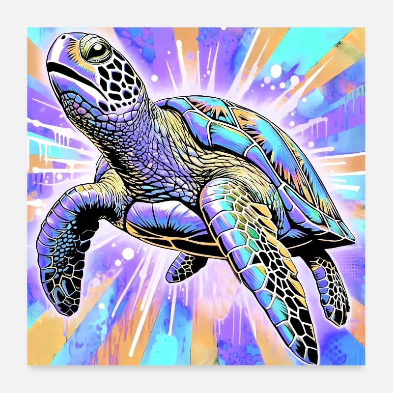 tortue Poster 60 x 60 cm