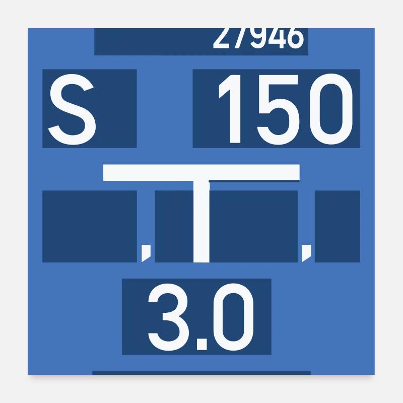 Wasser Schild Poster 60x60 cm
