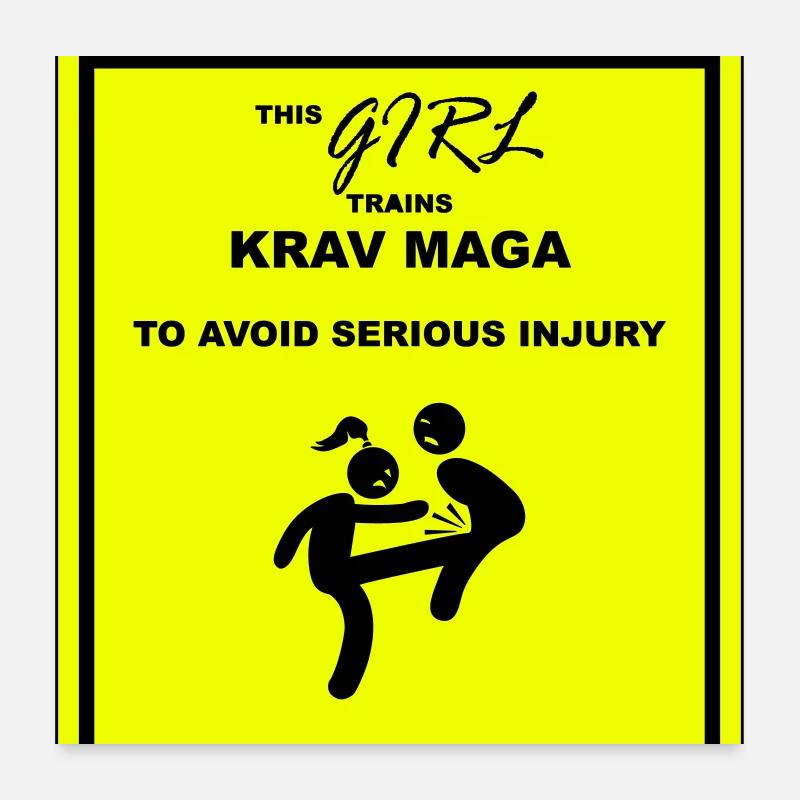 Warnung! Dieses Mädchen macht Krav Maga Poster 60x60 cm