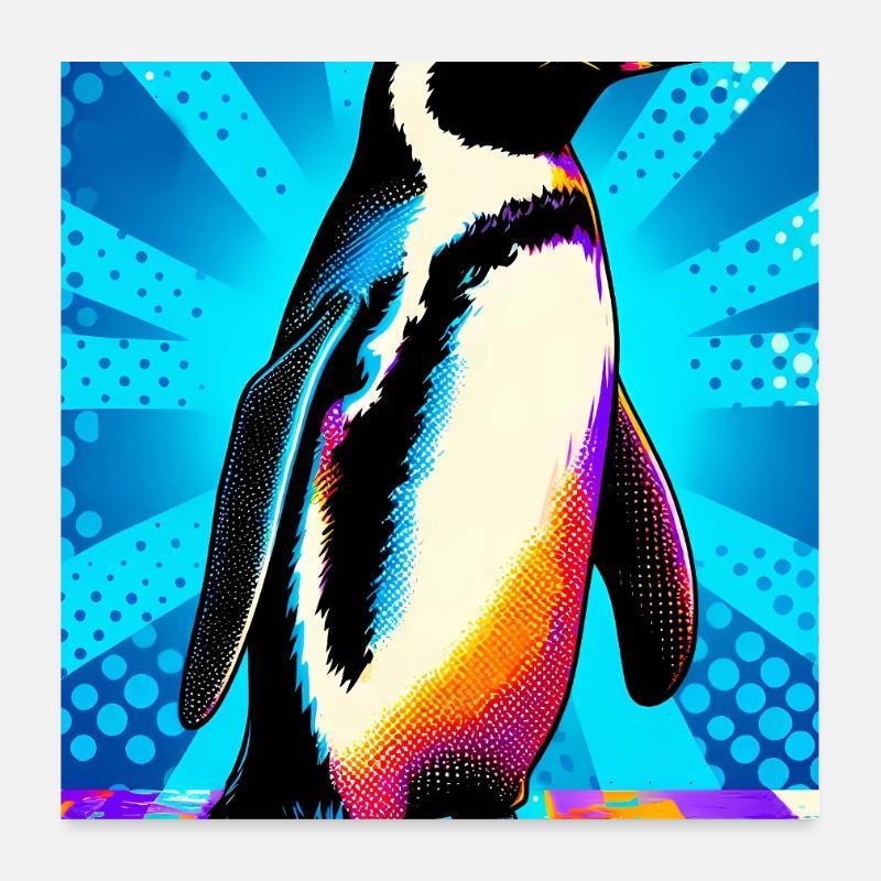 pingouin Poster 60 x 60 cm