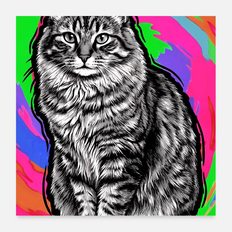 Katze Poster 60x60 cm