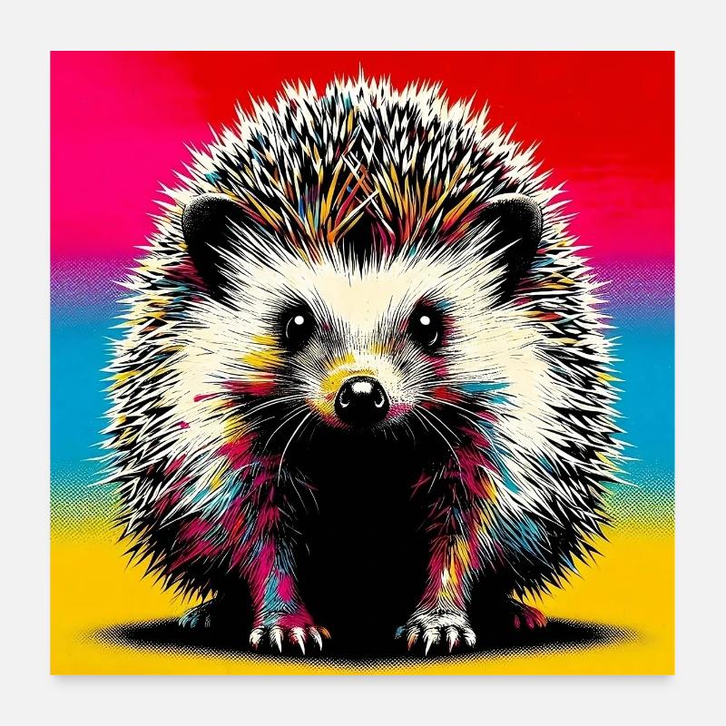 hedgehog Poster 24" x 24" (60x60 cm)
