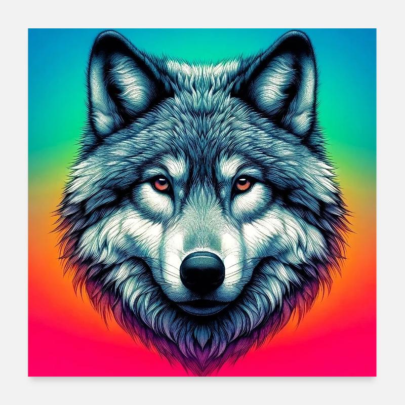 Loup Poster 60 x 60 cm