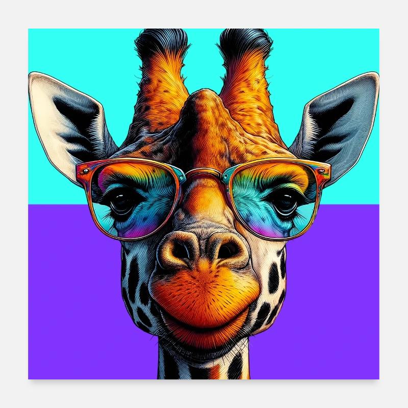 Giraffe Poster 60x60 cm