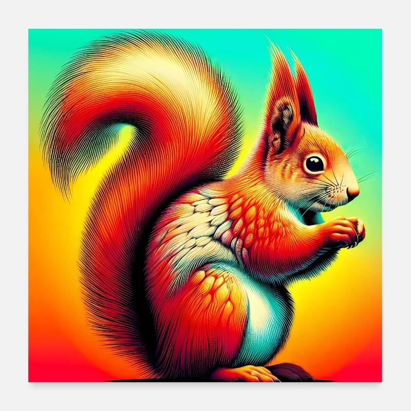 squirrel Poster 24" x 24" (60x60 cm)