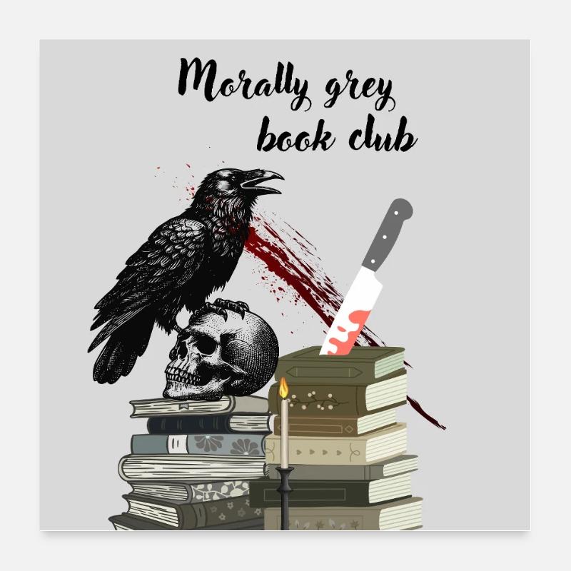 Moralisch Grauer Buchclub Poster 60x60 cm