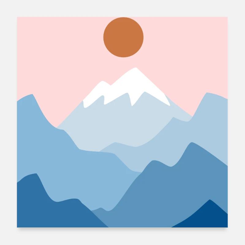 Mountain Landscape 2 Poster 24" x 24" (60x60 cm)