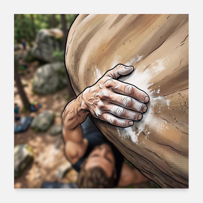 chalked hand Poster 60x60 cm