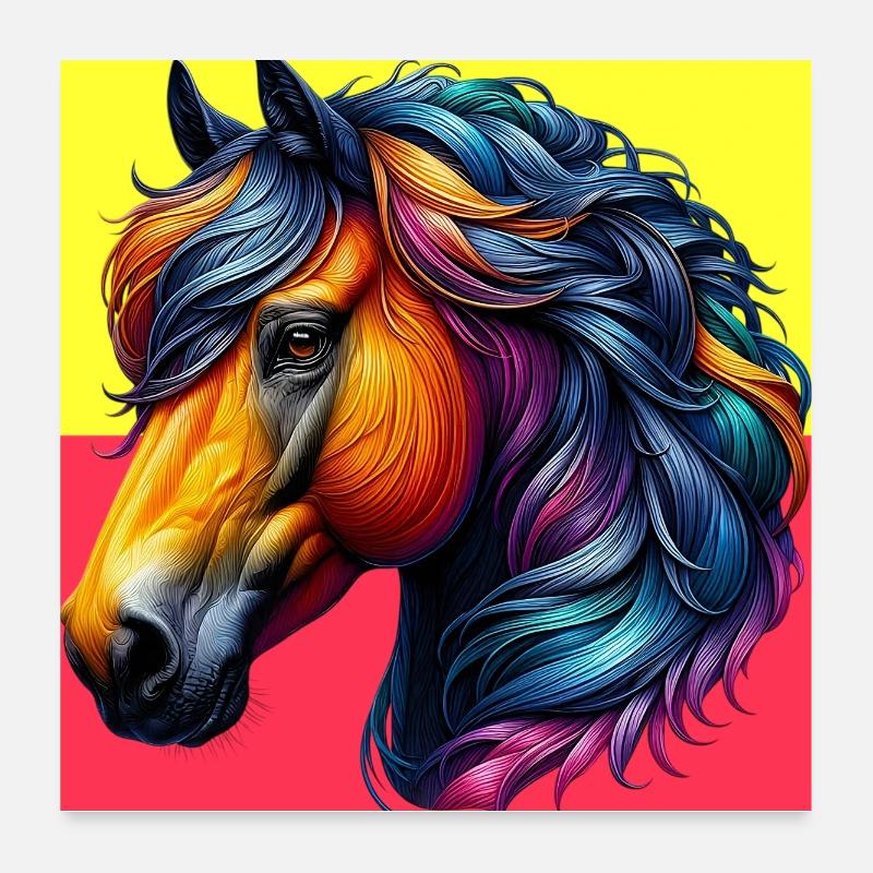 cheval Poster 60 x 60 cm