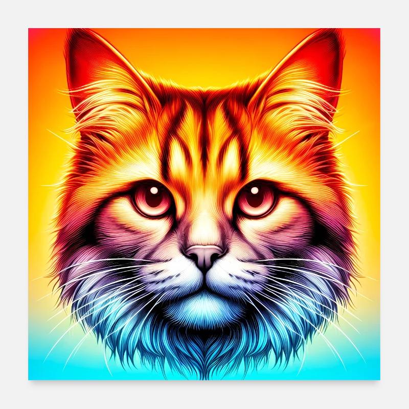 Katze Poster 60x60 cm