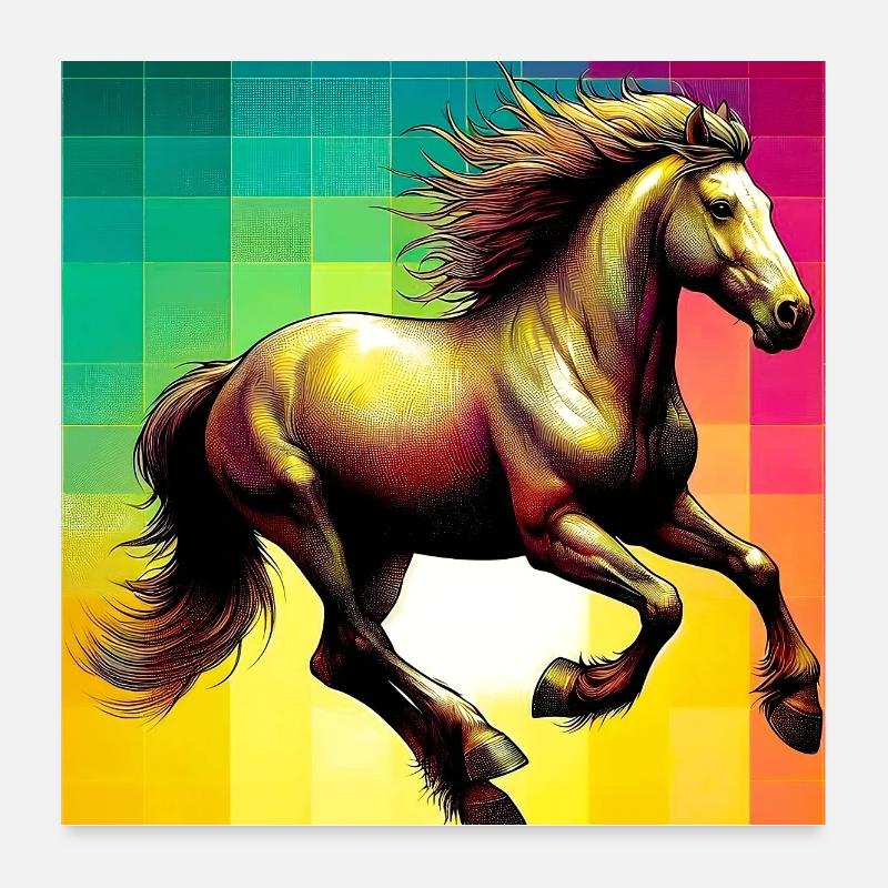 horse Poster 24" x 24" (60x60 cm)
