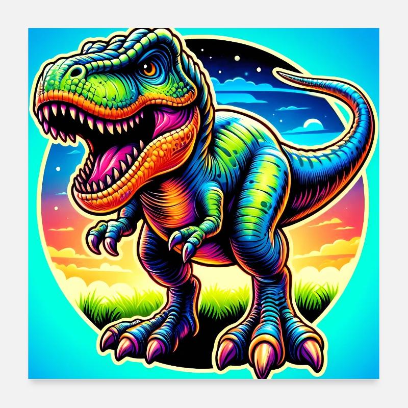 dinosaure Poster 60 x 60 cm