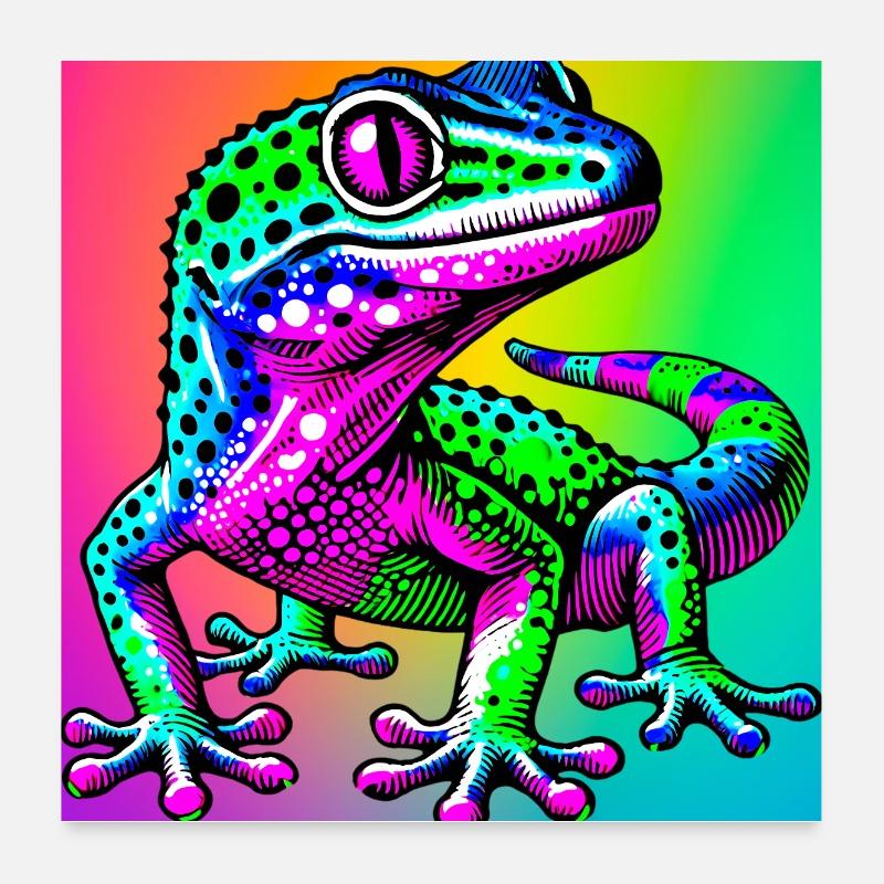 Gecko Poster 24" x 24" (60x60 cm)