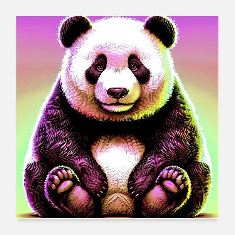 panda Poster 60 x 60 cm