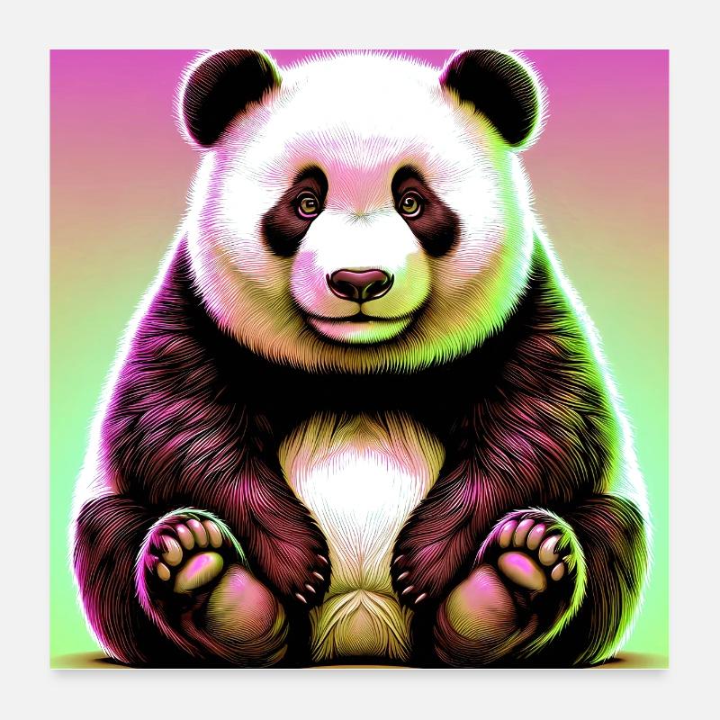 panda Poster 60 x 60 cm