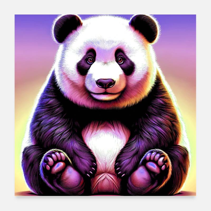 panda Poster 60 x 60 cm