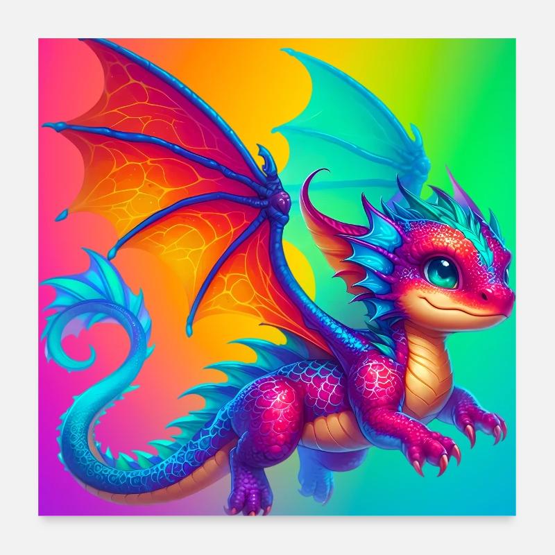 dragon Poster 24" x 24" (60x60 cm)