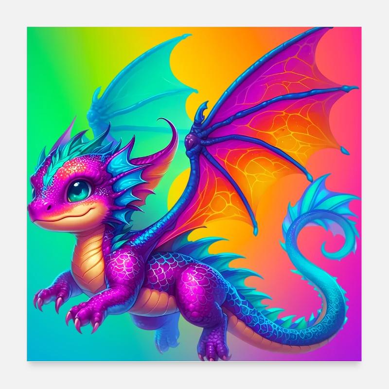 dragon Poster 24" x 24" (60x60 cm)