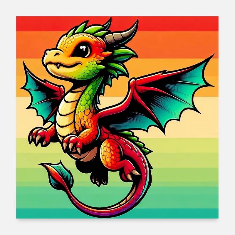 dragon Poster 24" x 24" (60x60 cm)