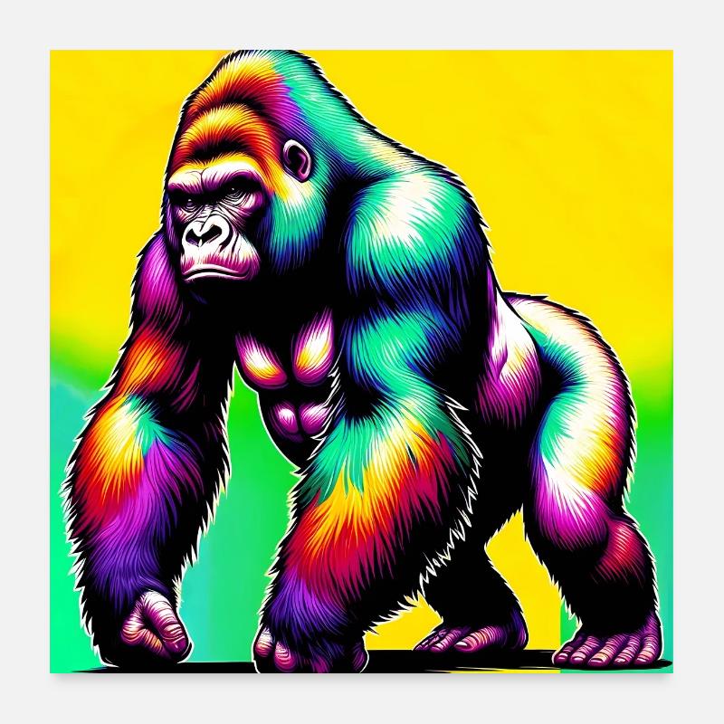 gorille Poster 60 x 60 cm