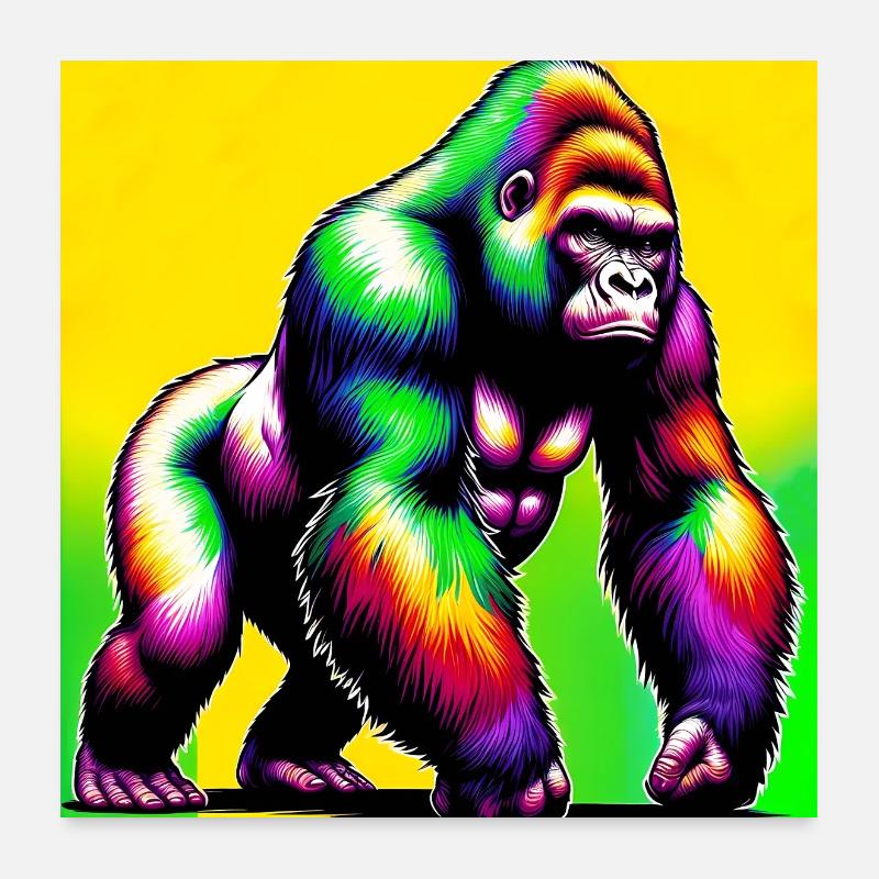 gorille Poster 60 x 60 cm