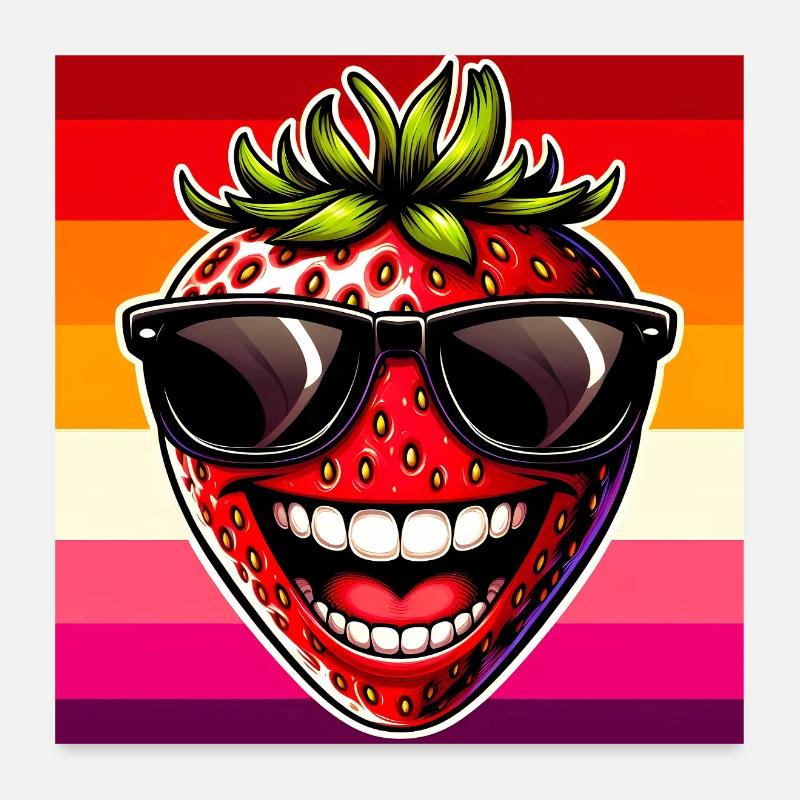 Erdbeeren Erdbeeren Poster 60x60 cm