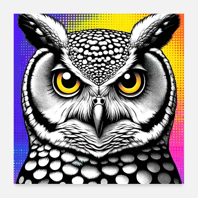 owl Poster 24" x 24" (60x60 cm)