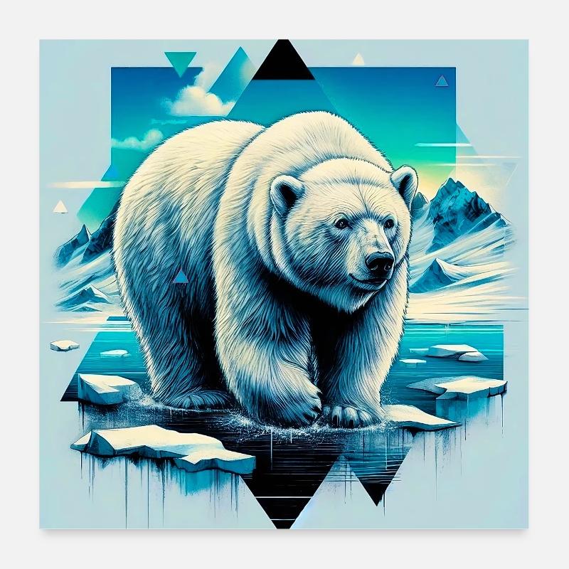 polar bear Poster 24" x 24" (60x60 cm)