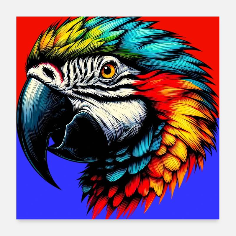 Papagei Poster 60x60 cm