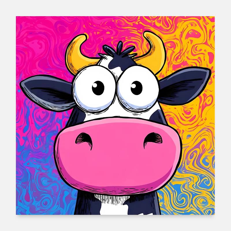 vache Poster 60 x 60 cm