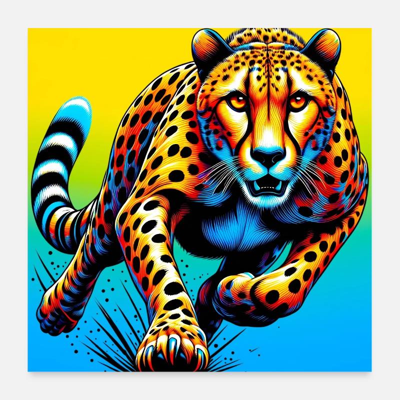 Gepard Poster 60x60 cm