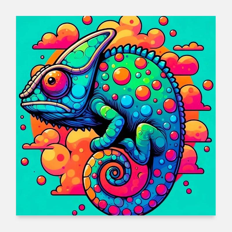 chameleon Poster 24" x 24" (60x60 cm)