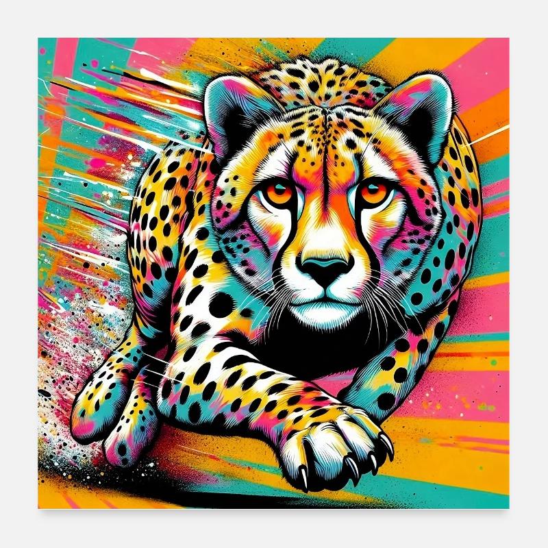 guépard Poster 60 x 60 cm