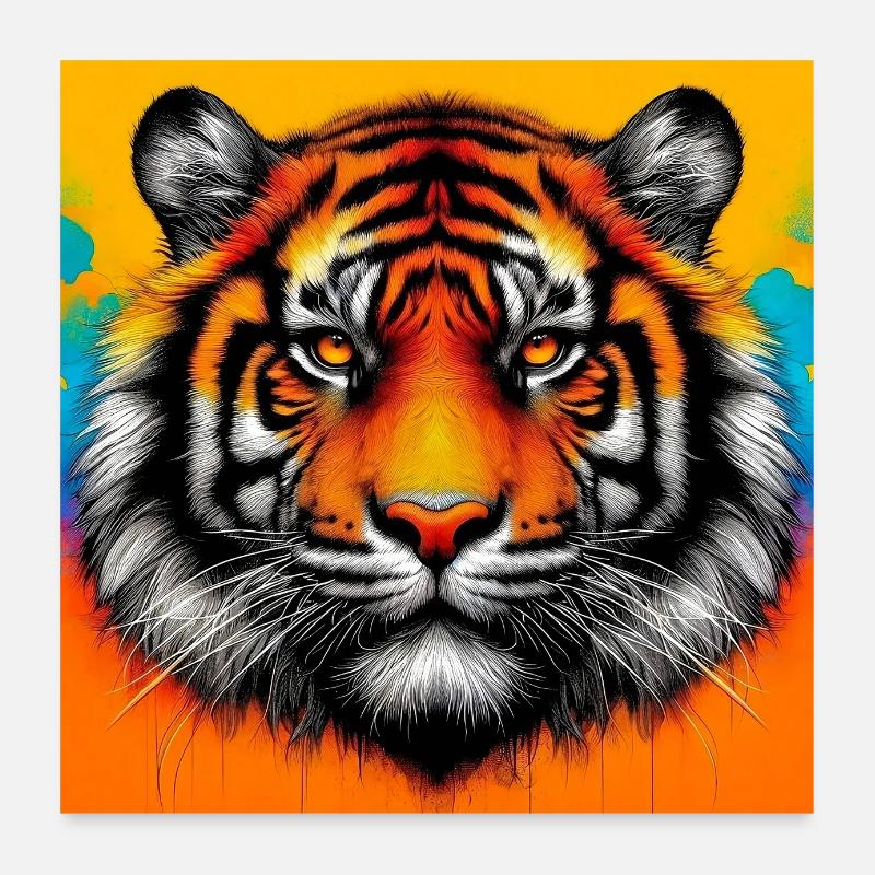 tigre Poster 60 x 60 cm