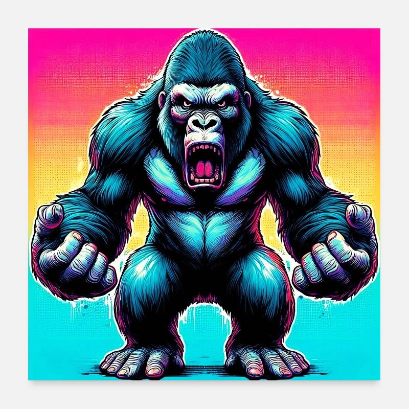 gorille Poster 60 x 60 cm