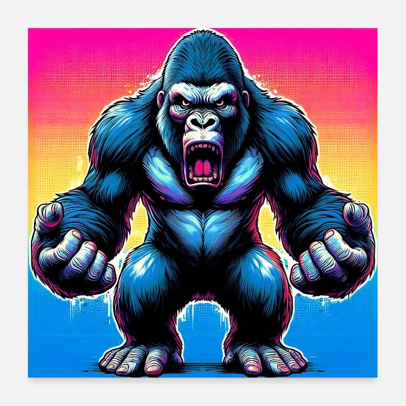 gorille Poster 60 x 60 cm