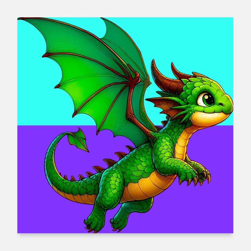 Drache Poster 60x60 cm