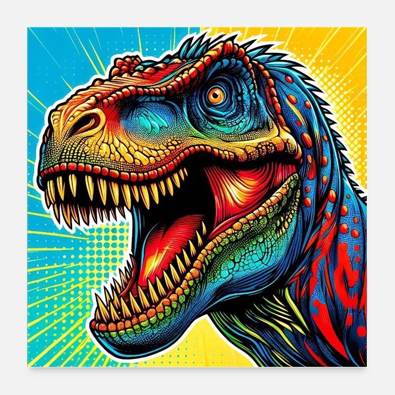 Dinosaurier Poster 60x60 cm